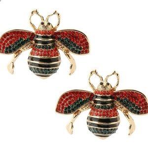 Rhinestone luxury bee earrings